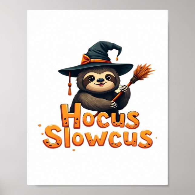 Póster Hocus Slowcus Sloth amantes del disfraz de Hallowe (Frente)