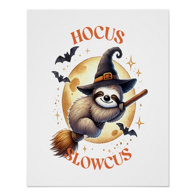Póster Hocus Slowcus Witch Sloth (Anverso)