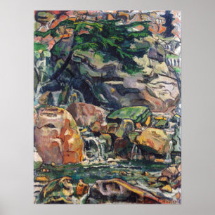 Póster Hodler - Corriente de montaña cerca de Beatenberg 