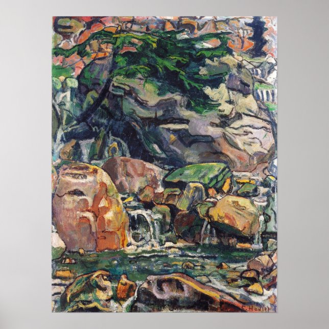 Póster Hodler - Corriente de montaña cerca de Beatenberg  (Frente)