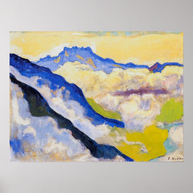 Póster Hodler - En Nubes 1917 (Frente)