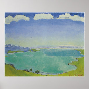 Póster Hodler - Lago de Ginebra desde Caux 1917