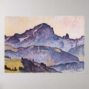 Póster Hodler - Le Grand Muveran Desde Villars 1912