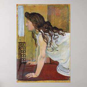 Póster Hodler - Muchacha en la ventana 1890