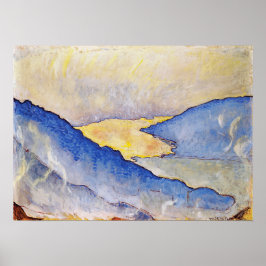 Póster Hodler - Niebla Por La Noche En El Lago Thun 1908