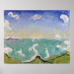 Póster Hodler - Paisaje de Caux con nubes ascendentes 191