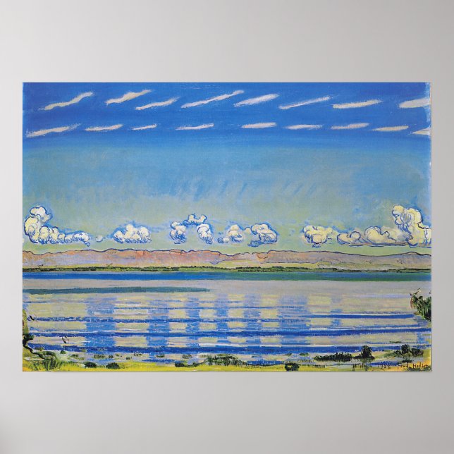 Póster Hodler - Paisaje Rítmico En El Lago Ginebra 1908 (Frente)