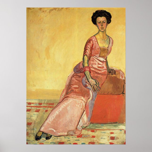 Póster Hodler - Portrait Of Gertrud Muller (Frente)
