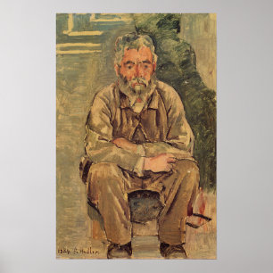 Póster Hodler - Sitting Bartiger Man 1884