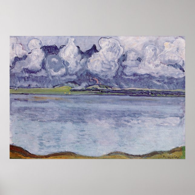 Póster Hodler - Thun Stockhorn Kette En Nubes 1912 (Frente)