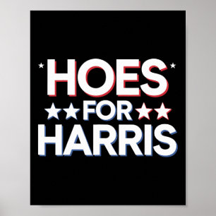 Póster Hoes Para Harris Divertido Kamala Votante 2024 Whe