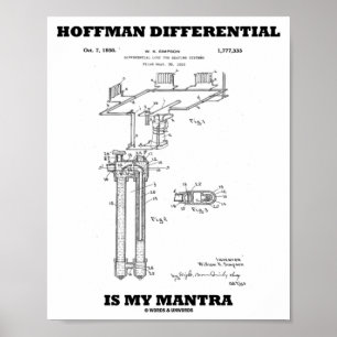 Póster Hoffman Differential is My Mantra US Patent Design