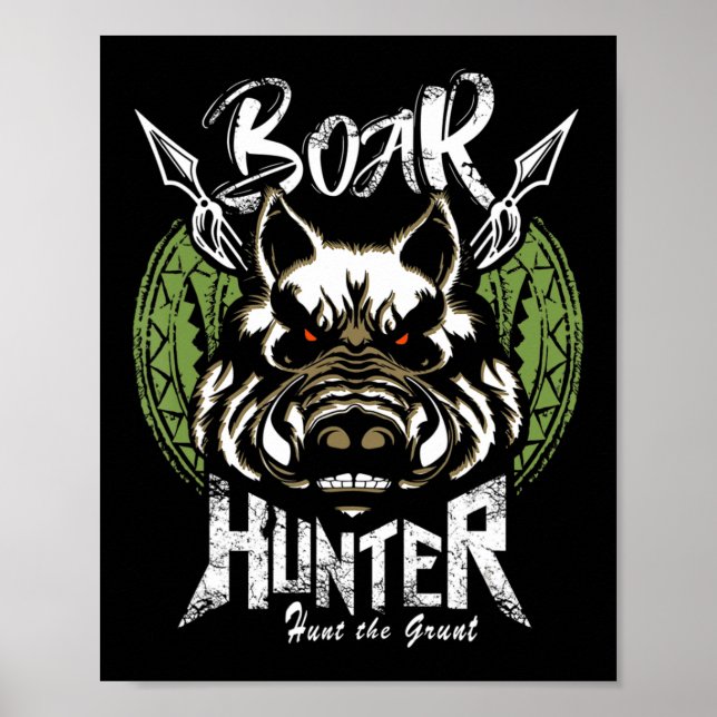 Póster Hog Hunting Fun Boar Hunter Gift (Frente)