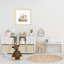 Hog. ¡Rana y perro en un tronco! Guardería infanti