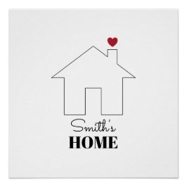 Póster Hogar con corazón de Smith