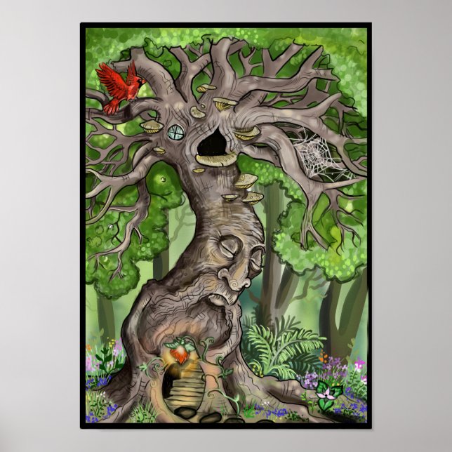 Póster Hogar de árbol de hadas (Frente)