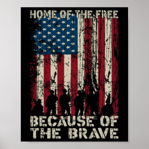 Póster Hogar De Los Libres Debido A La Valiente Angustia