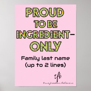 Póster Hogar de sólo ingredientes pequeño