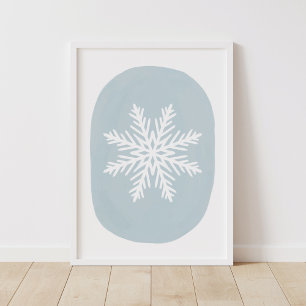 Póster Hogar de vacaciones con copo de nieve decorando ar