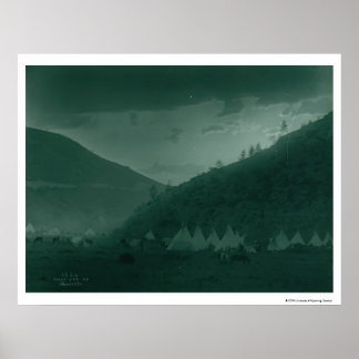 Póster Hogar del cuervo de la montaña
