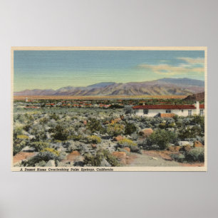 Póster Hogar del desierto que pasa por alto la ciudad