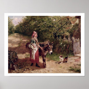 Póster Hogar desde el mercado (aceite sobre lienzo)