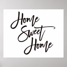 Hogar Dulce Hogar Elegante Letra Negra