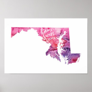 Póster Hogar Dulce Hogar Maryland