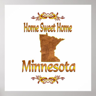 Póster Hogar dulce Minnesota