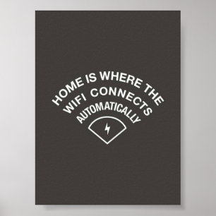 Póster Hogar es donde WiFi se conecta automáticamente