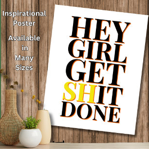 Póster Hogar Inspirador motivacional para chicas