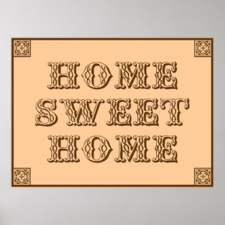 Póster Hogar occidental dulce hogar