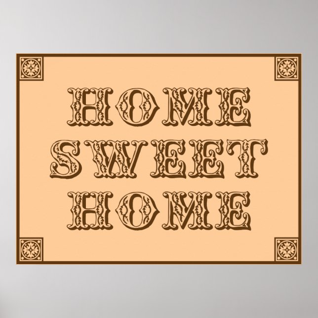 Póster Hogar occidental dulce hogar (Frente)