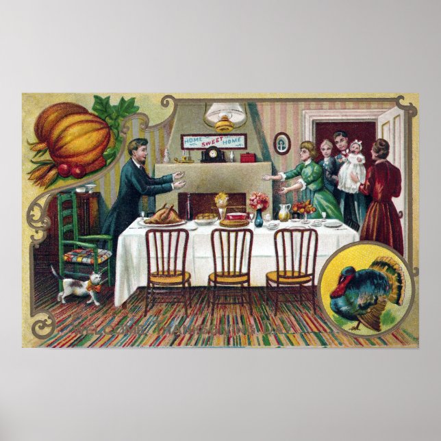 Póster Hogar para Acción de Gracias (Frente)