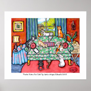 Póster Hogar para gatos de acogida por Jamie Wogan Edward