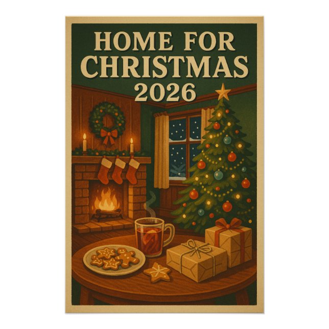 Póster Hogar para Navidades 2026 (Anverso)