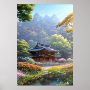 Póster Hogar rural japonés