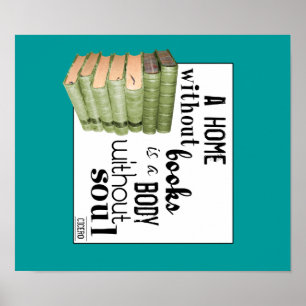 Póster Hogar sin Libros = Cuerpo sin alma