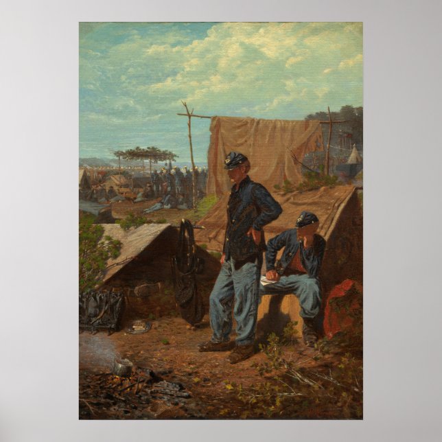 Póster Hogar, Sweet Home, c.1863 (aceite sobre lienzo) (Frente)