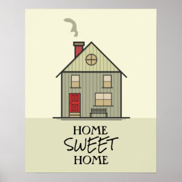 Póster Hogar Sweet Home Cita Cute House