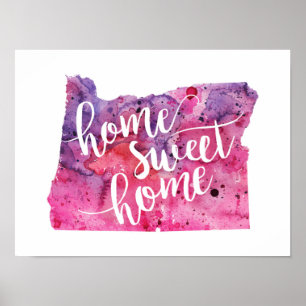 Póster Hogar Sweet Home Oregon