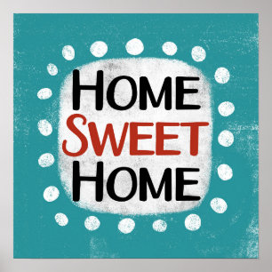 Póster Hogar Sweet Home Poster Wall Art