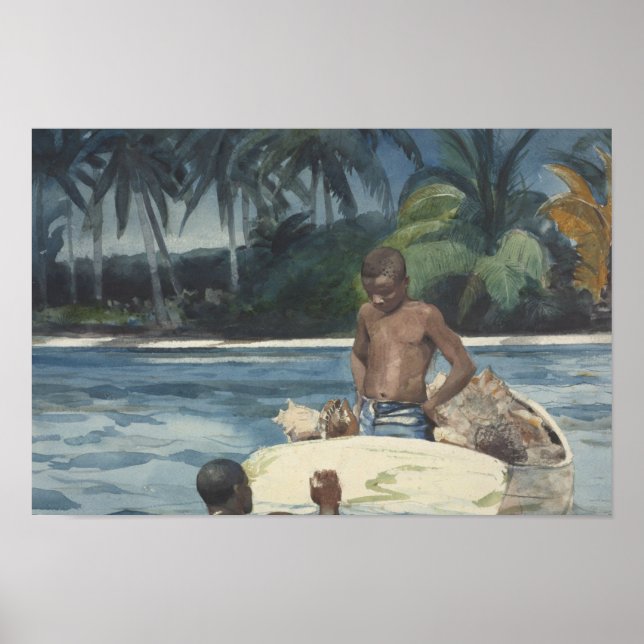 Póster Hogar Winslow - Buceadores del oeste de India (Frente)