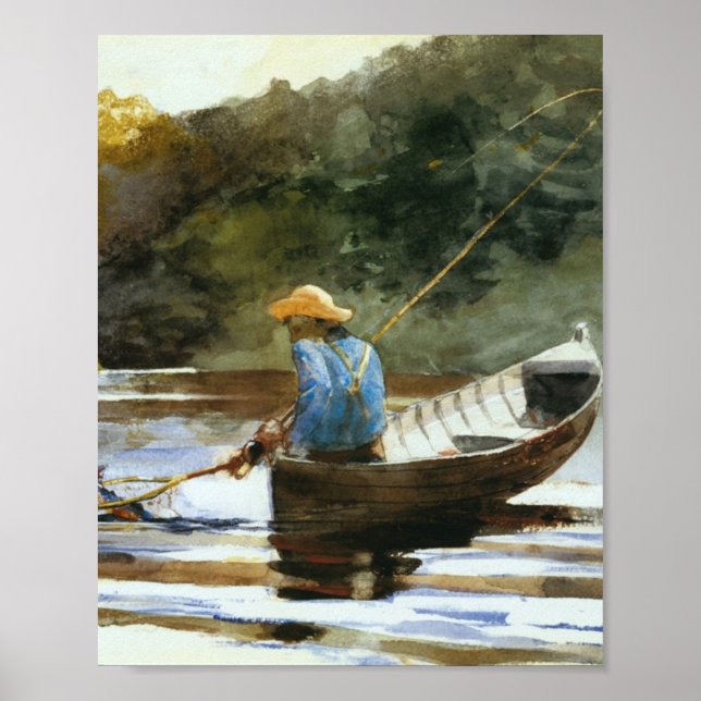 Póster Hogar Winslow - Pesca de niños 1892 (Frente)