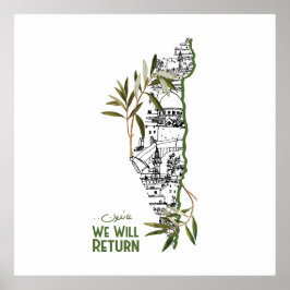 Póster Hogares dentro del mapa, aceptados por las ramas d