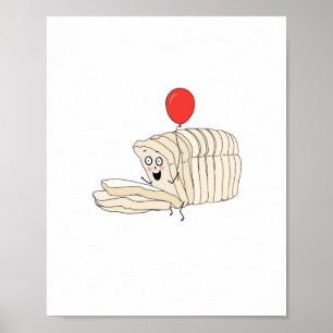 Póster Hogaza de pan, tema de pan rebanado