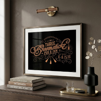 PÓSTER HOGSMEADE™ LA POSADA Y TABERNA LOS TRES ESCOBONES™