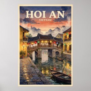 Póster Hoi An Vietnam Viajes Vintage