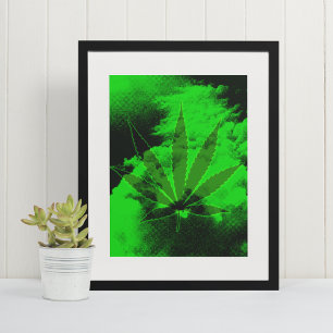 Póster Hoja cósmica: Neon Dreamscape