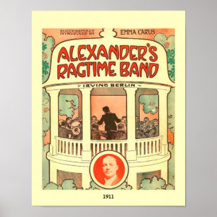 Póster Hoja de cosecha antigua cubierta musical de Alexan